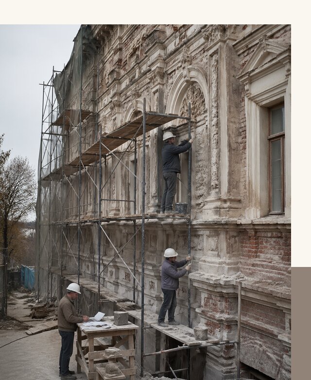 Реставрация объектов культурного наследия под ключ в Щербинке