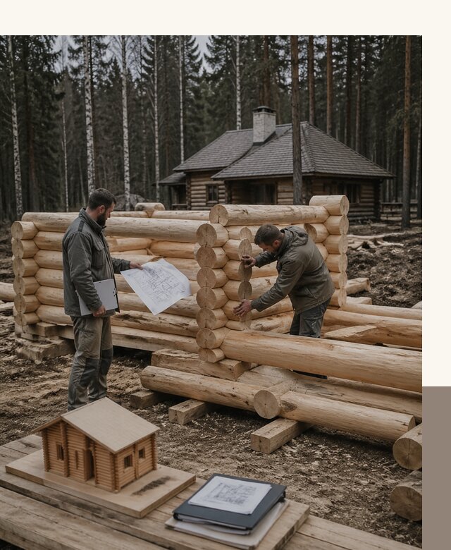 Проектирование и строительство домов из бревна в Щербинке